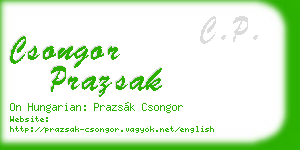 csongor prazsak business card